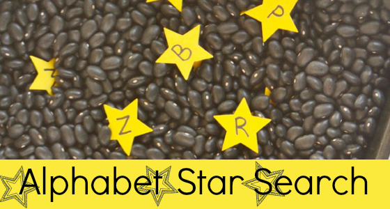 Alphabet Star Search Sensory Bin