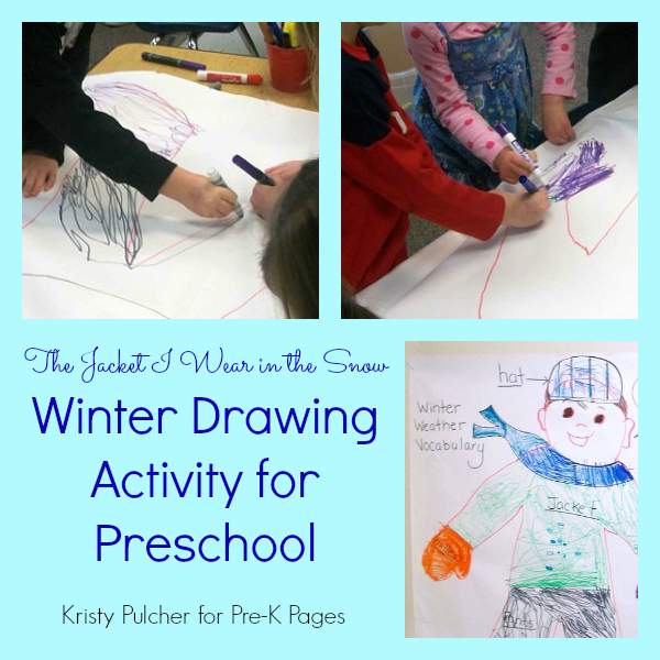 winter clothing drawing activity