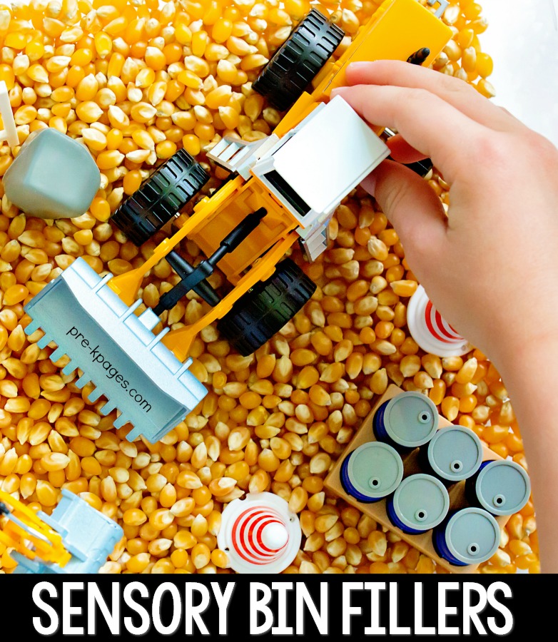 Corn Preschool Sensory Bin