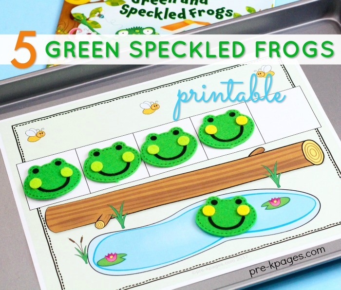 Five Green And Speckled Frogs Printable