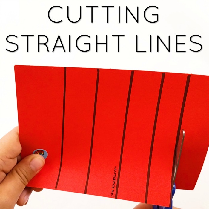 Cutting Straight Lines Helps Kids Gives Preschoolers Good Scissor Practice