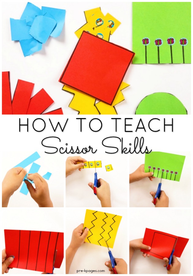 cutting paper exercises to Kids Preschool in Scissors with Teach How to Cut