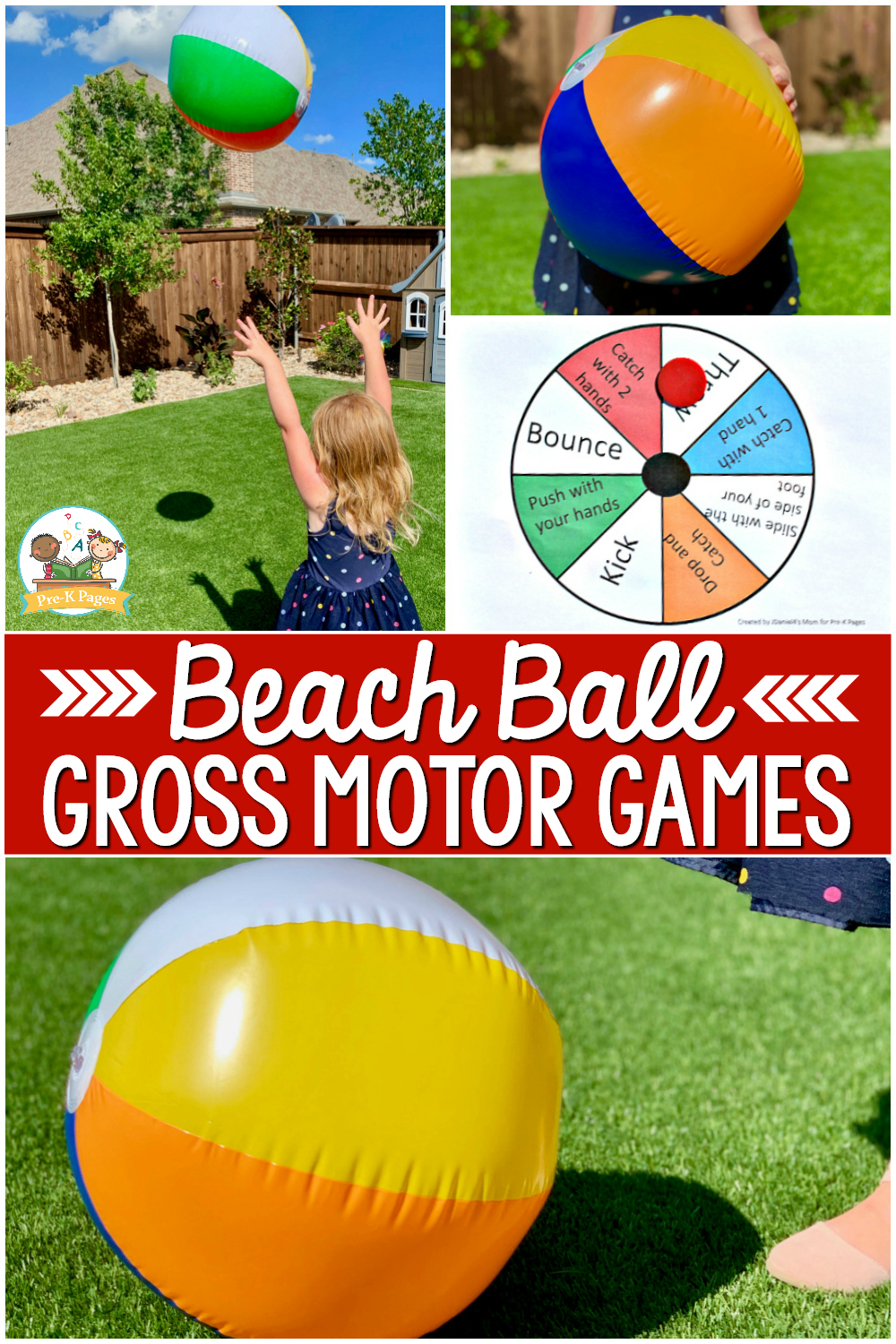 Gross Motor Beach Ball Game - Pre-K Pages