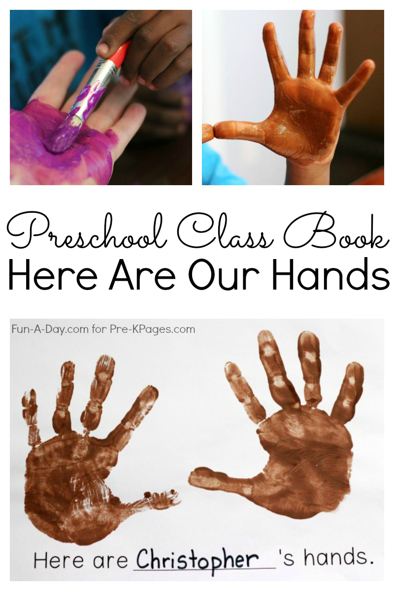 Class Book Here Are Our Hands Pre K Pages