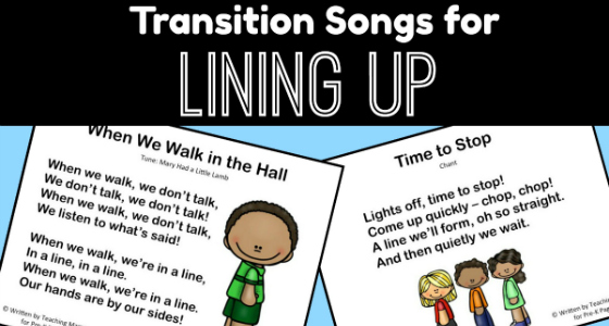 Transition Songs for Lining Up in Pre-K - Pre-K Pages