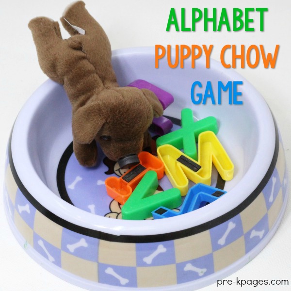 Alphabet Puppy Chow Game Preschool Literacy