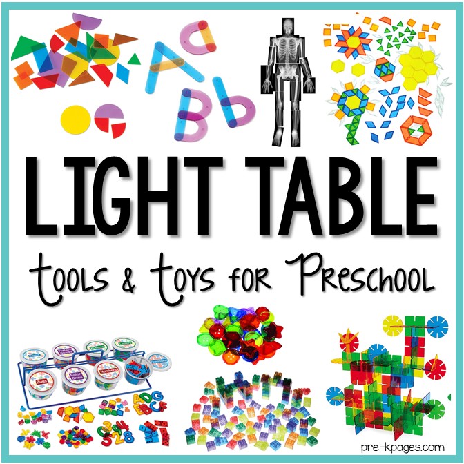 Light Table Tools and Toys for Preschool