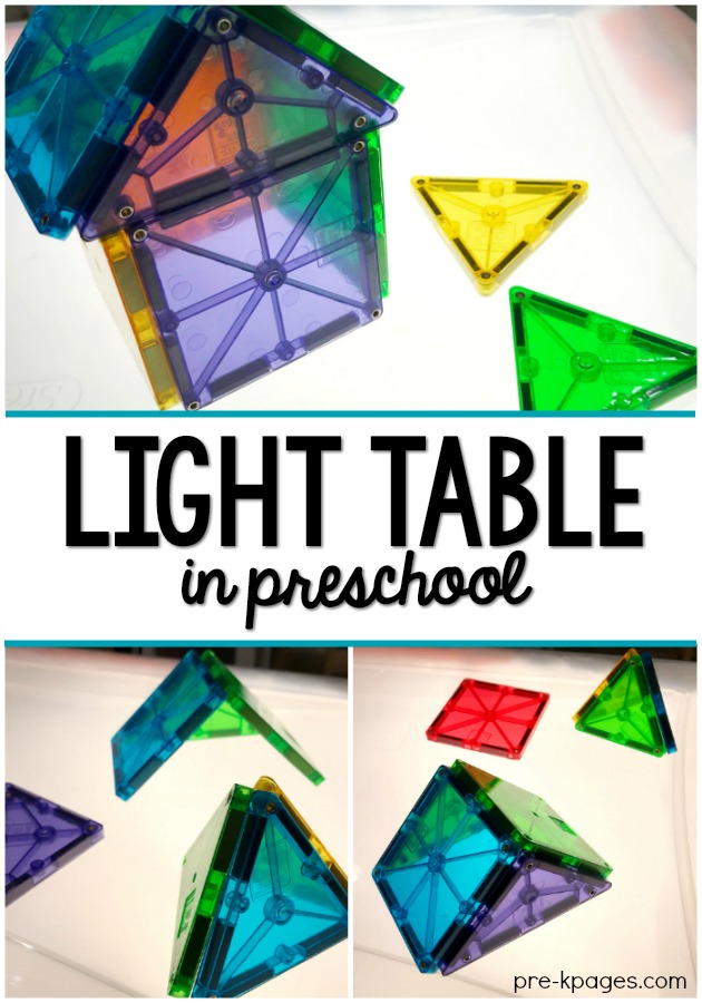 Light Table Center in the Preschool Classroom