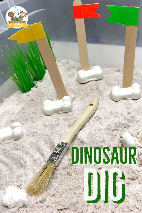 toy dinosaur bones dig