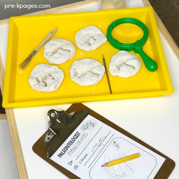 Dinosaur Dig Pretend Play Field Notes Printable