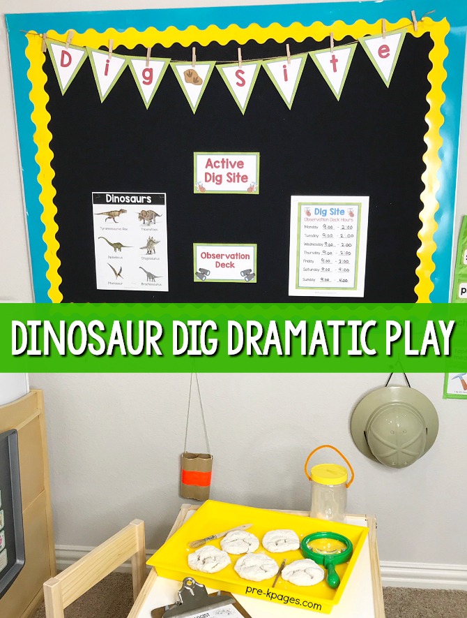 Download Dinosaur Dig Site Dramatic Play Center for Preschool