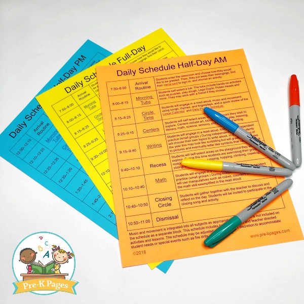 Preschool Daily Schedule And Visual Schedules