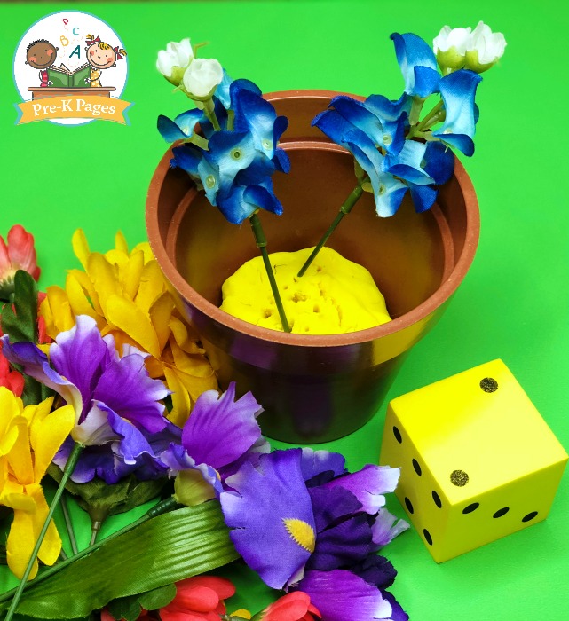 Spring Flower Math Game for Preschool - Pre-K Pages