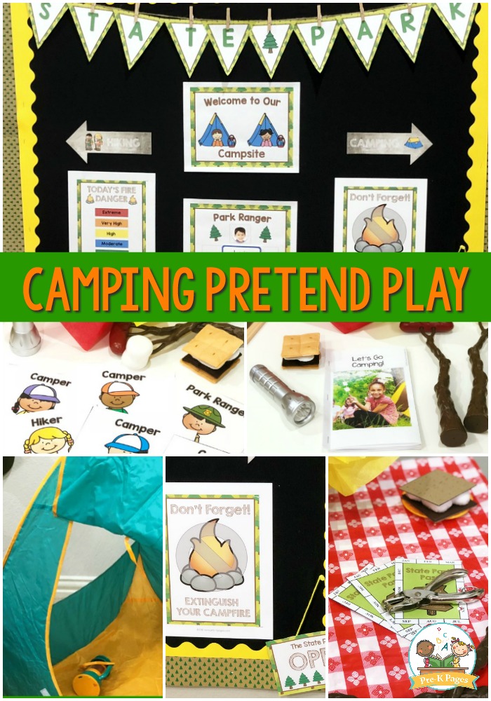 pretend play camping