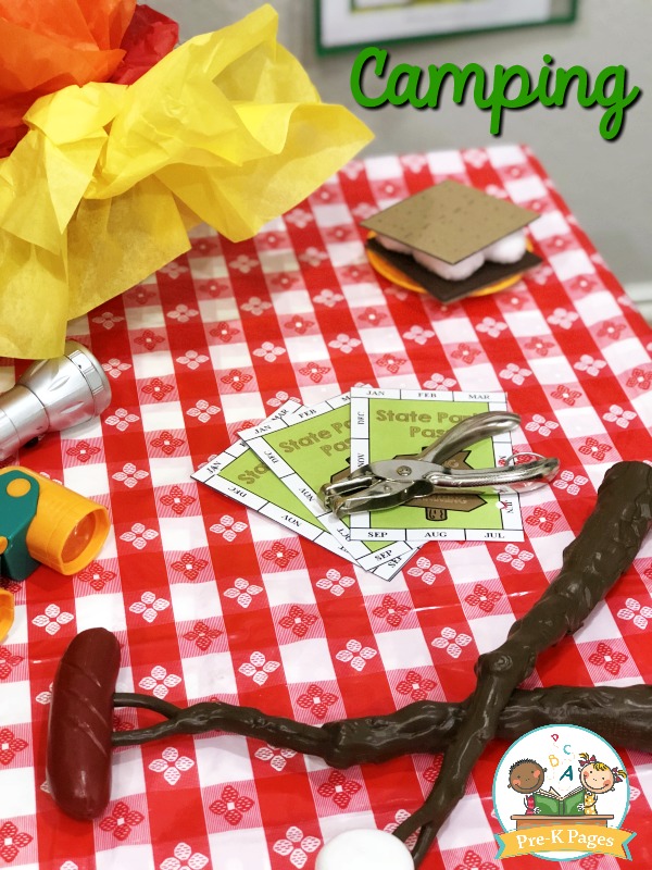 Printable State Park Pass for Pretend Play Camping