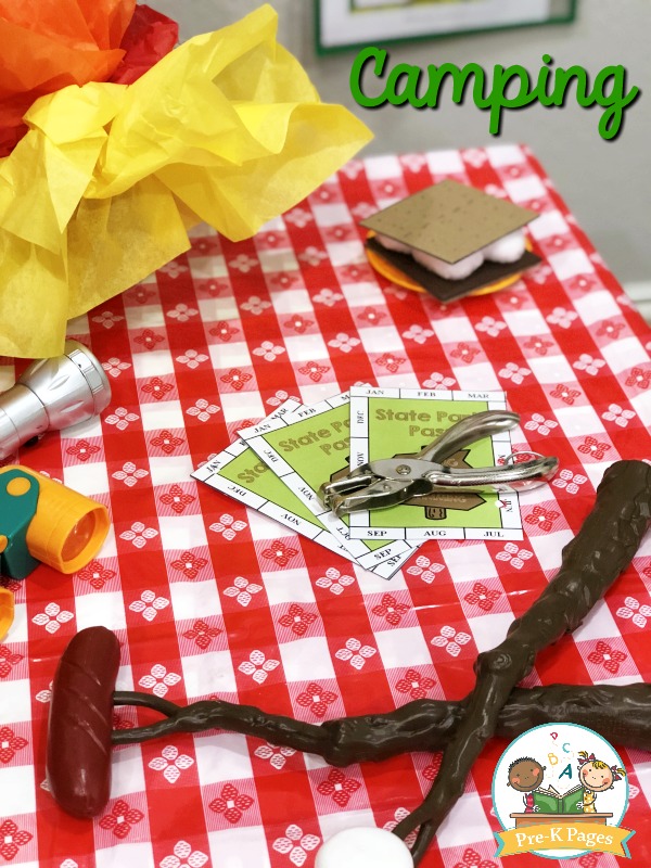 pretend play camping