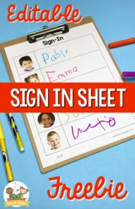 Free Daily Sign In Sheet for Preschool - Pre-K Pages