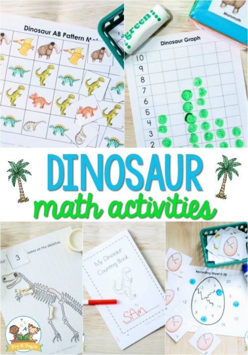Dinosaur Math Activities for Preschool - Pre-K Pages