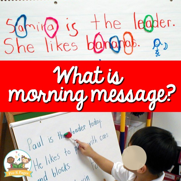 Morning message in preschool and pre k