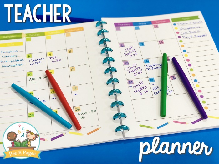 Open Teacher Planning Calendar