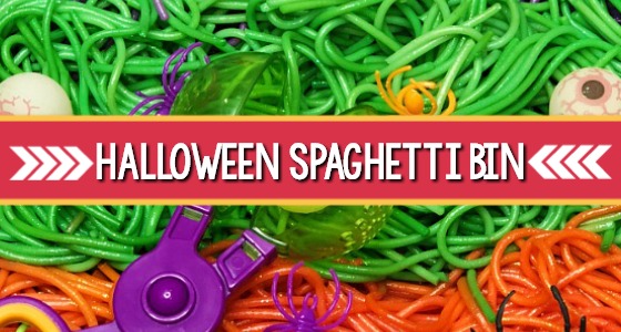 Halloween Spaghetti Sensory Bin