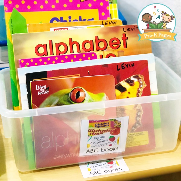 Alphabet Books in the Literacy Center