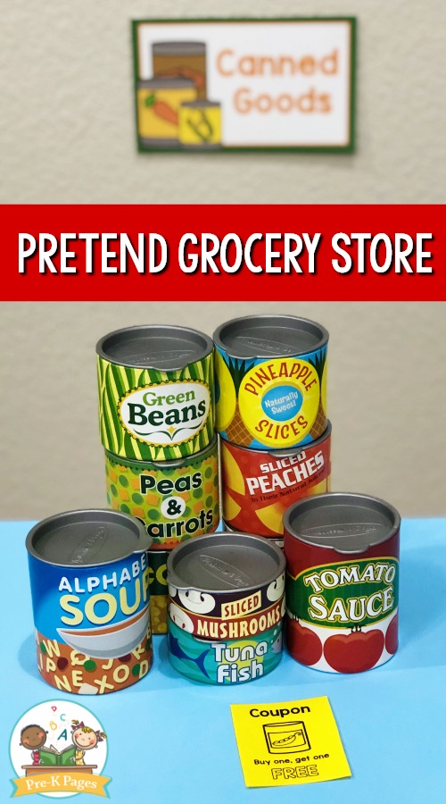 pretend grocery store food