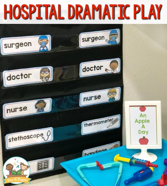 Pretend Play Hospital Picture Cards