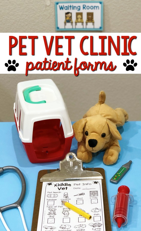 Vet Clinic Dramatic Play Patient Forms
