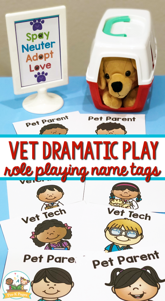 Vet Dramatic Play Role Playing Nametags