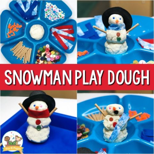 snowman playdough kit