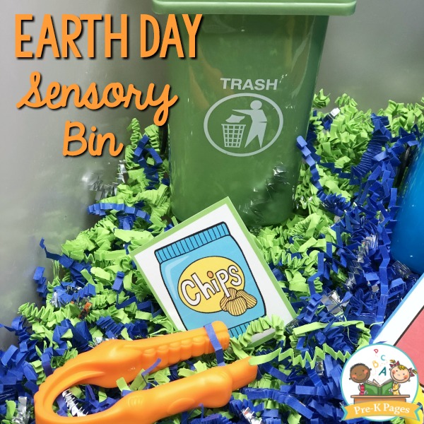 Earth Day Recycling Sensory Bin for Preschool - Pre-K Pages