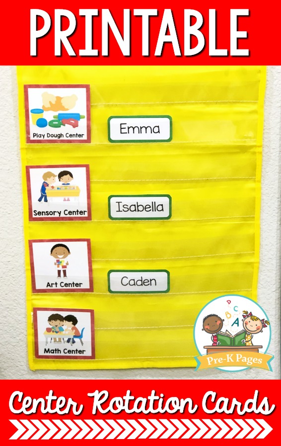 Download Center Rotation Signs and Cards - Pre-K Pages