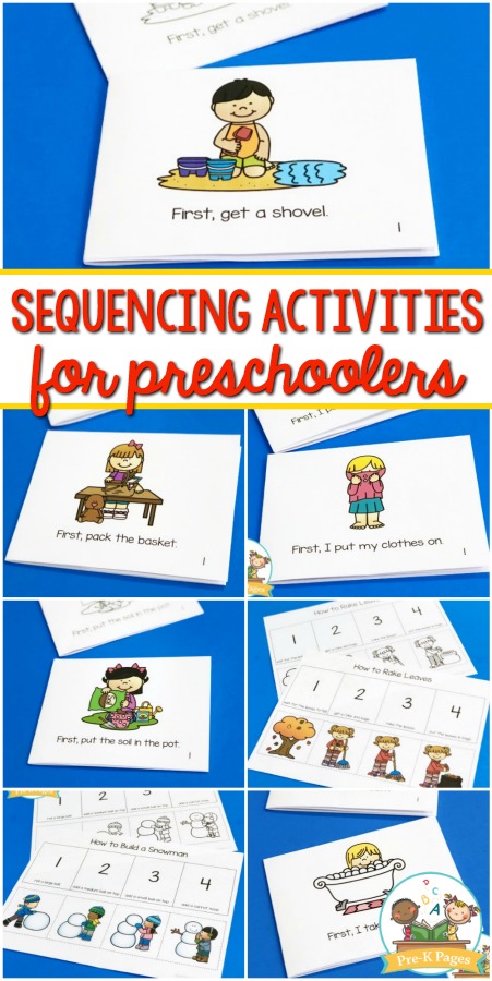 Sequencing Activities For Preschoolers Pre K Pages