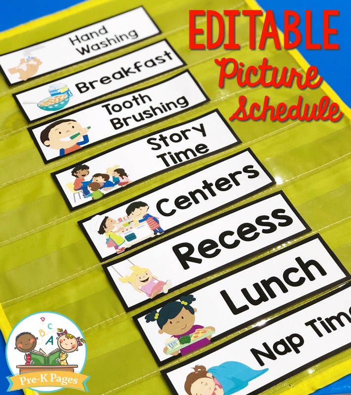 clipart for preschool daily schedule