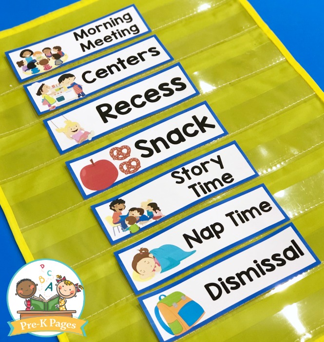 Preschool daily agenda &amp; visual schedule