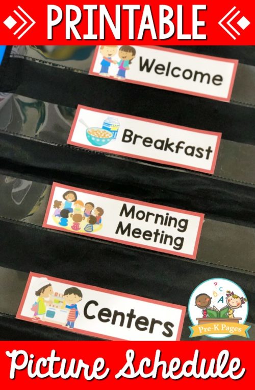 Picture Schedule Cards for Preschool and Kindergarten