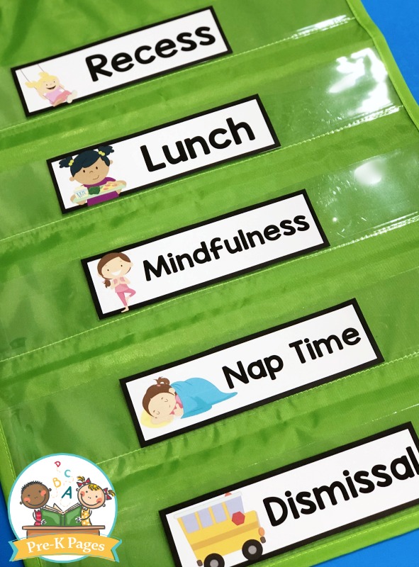 preschool daily schedule cards