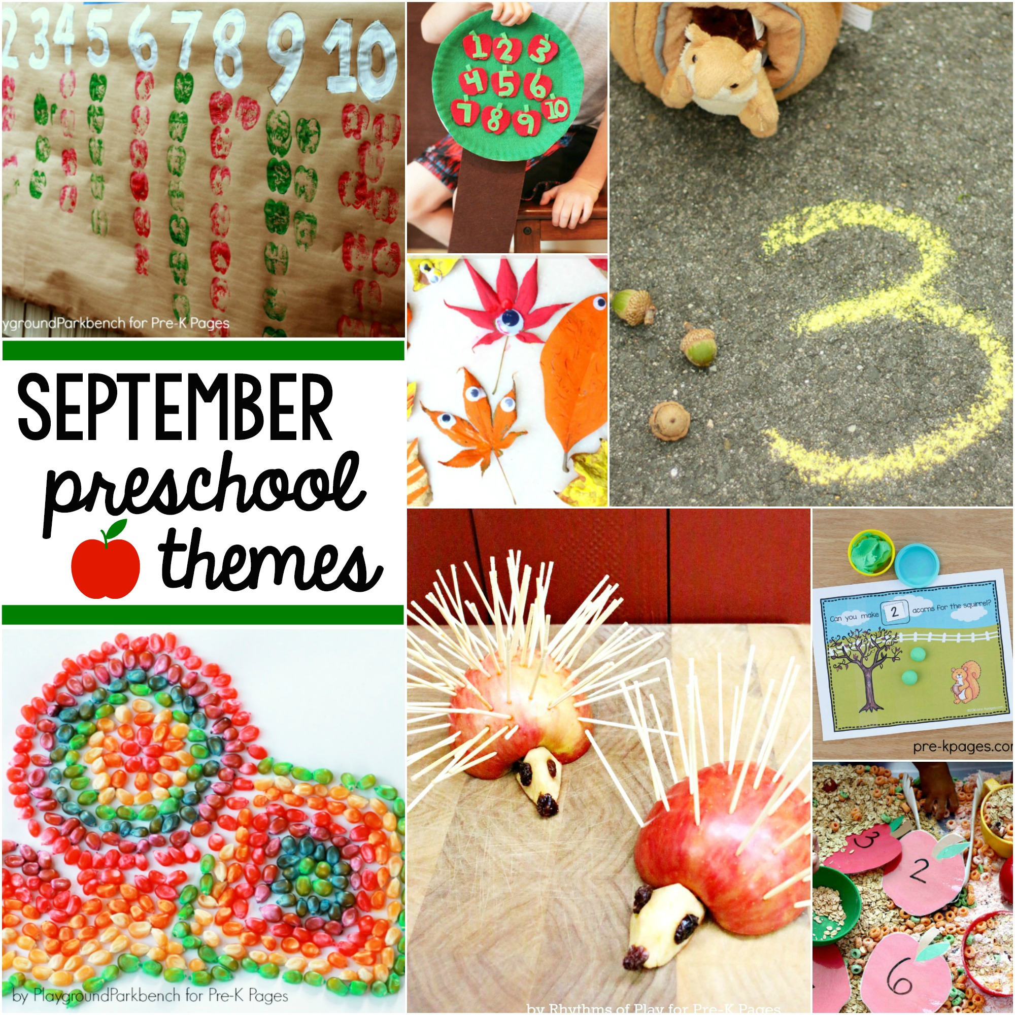 September Preschool Themes Pre K Pages