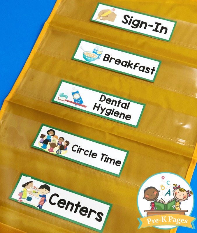 Picture Schedule Cards For Preschool And Kindergarten