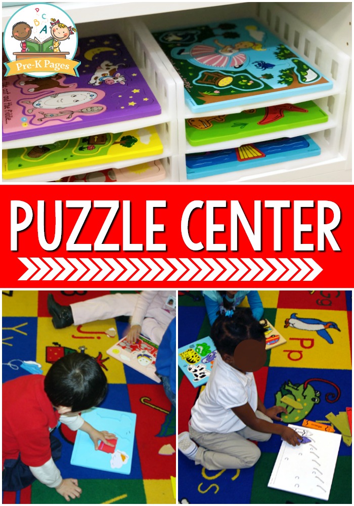 Puzzle Center in Preschool PreK and Kindergarten