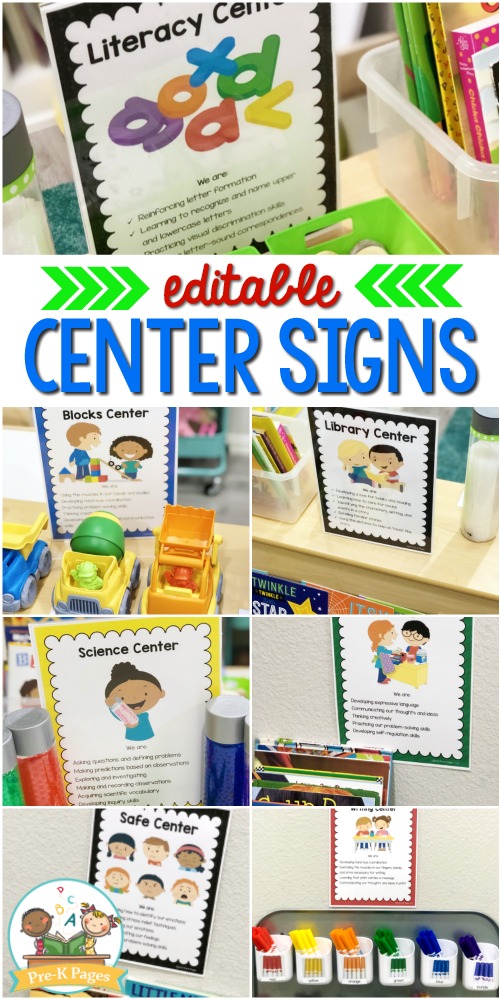 These Fun And Editable Center Signs Are Perfect Hanging Printable 9A6