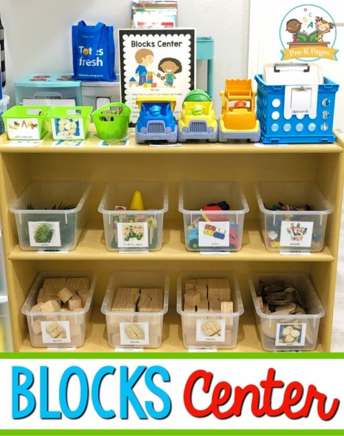 Blocks Center Set Up in Preschool