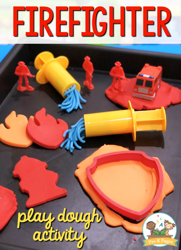 Firefighter Play Dough Activity for Preschool - Pre-K Pages