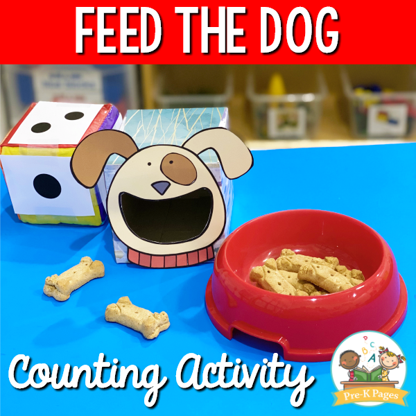 Feed the Dog Counting Activity PreK Pages