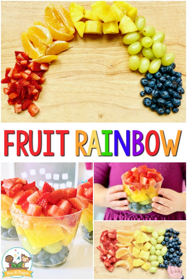 Rainbow Fruit Cups Healthy Preschool Snack Pre K Pages