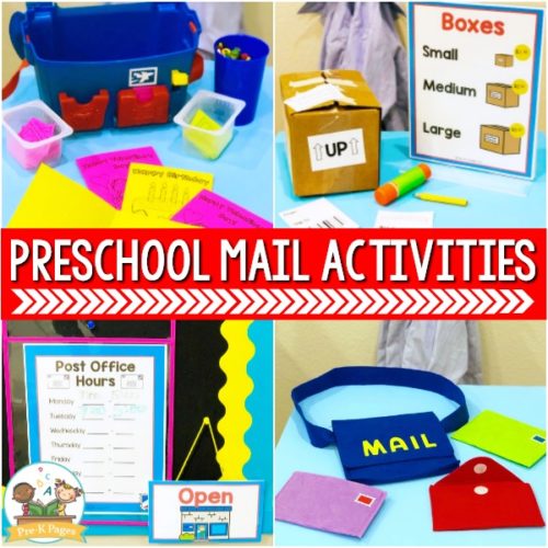 Post Office and Mailing Activities for Preschool PreK Pages