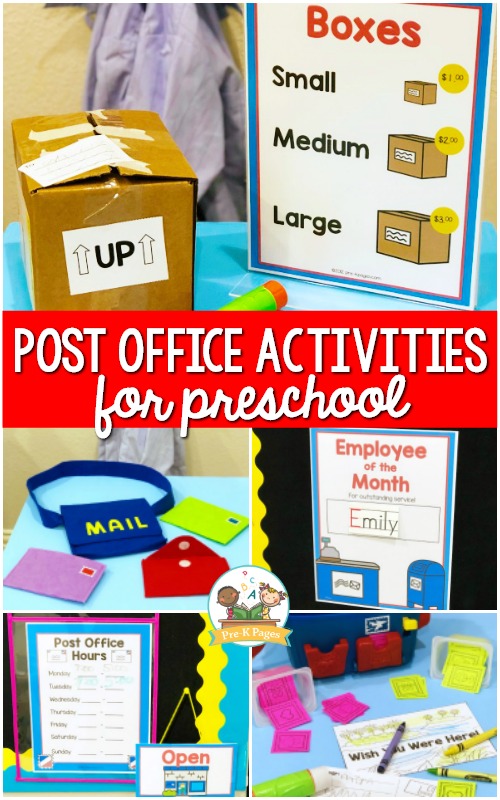 Post Office and Mailing Activities for Preschool - Pre-K Pages