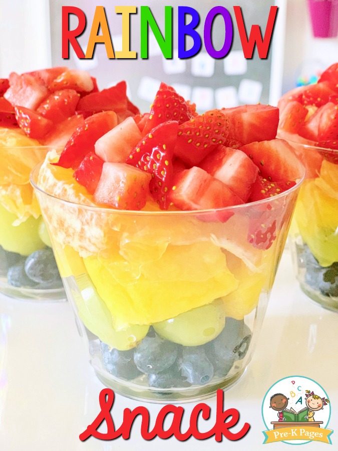 Rainbow Fruit Cups Healthy Preschool Snack Pre K Pages