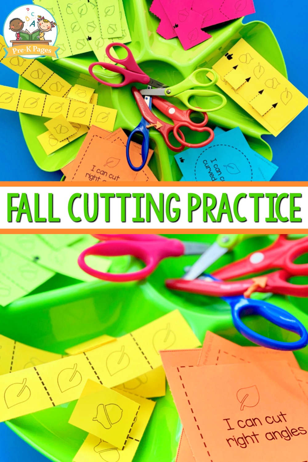 Scissor Skills Cutting Practice for Fall